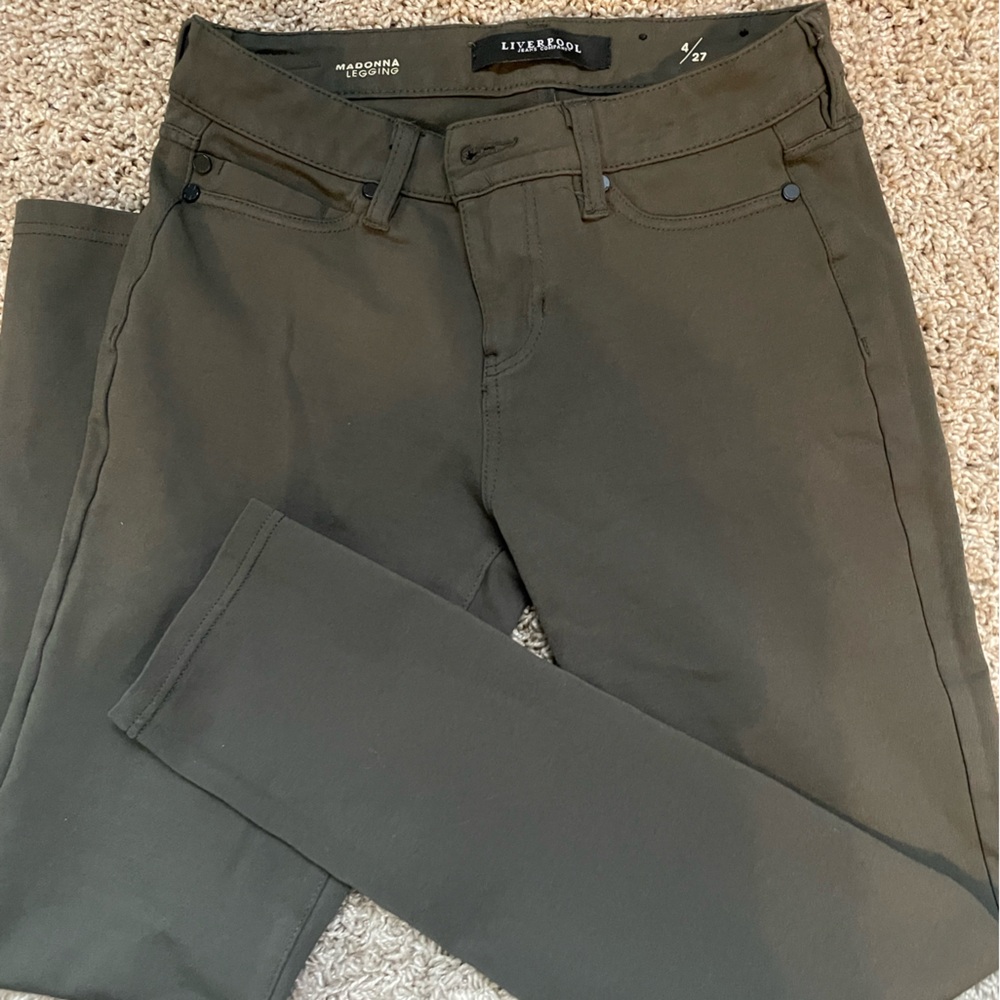 Liverpool Madonna Olive Legging Jeans